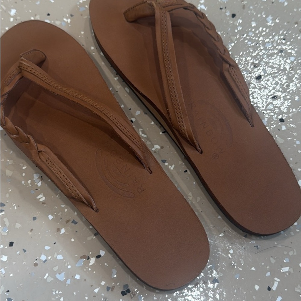 Rainbow Flirty Braidy Flip Flops
